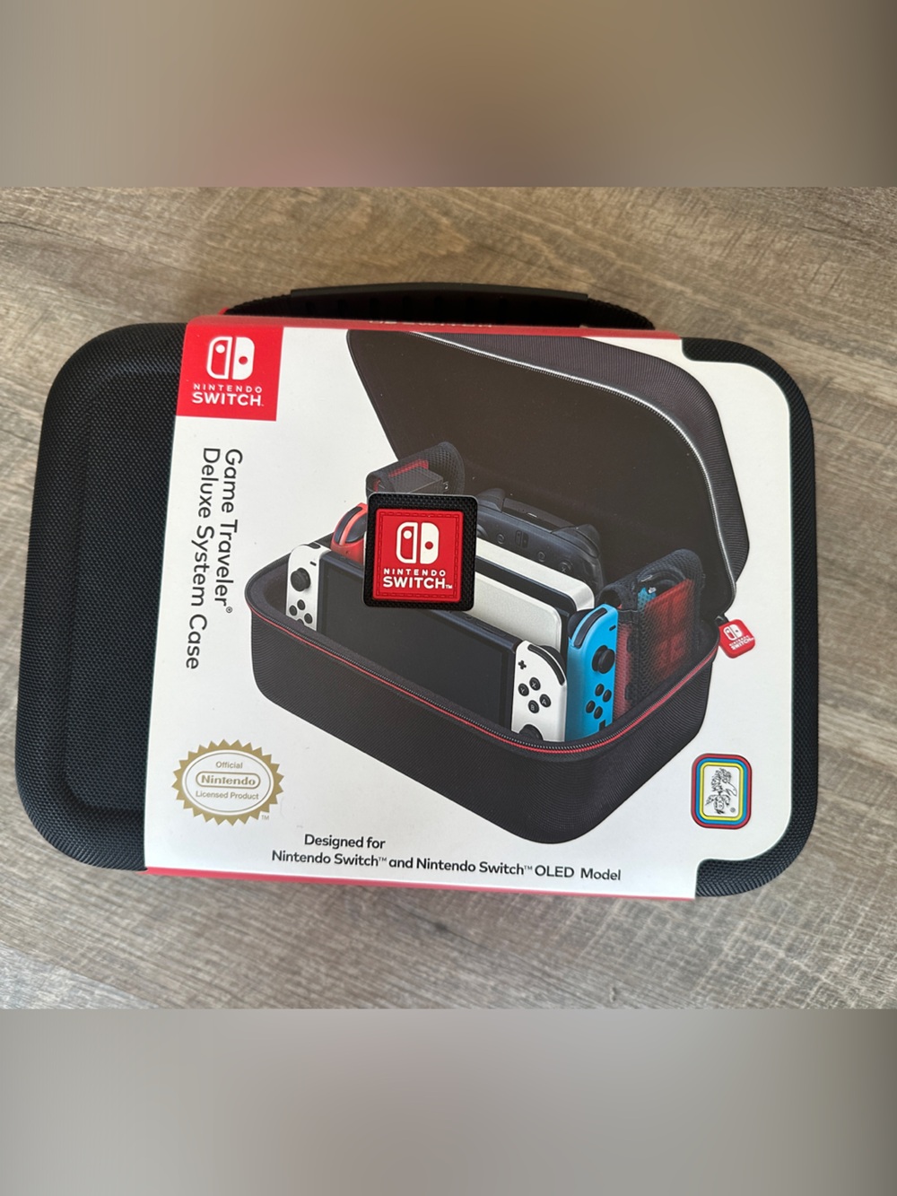 Nintendo Black Travel Game Case with Red Accents